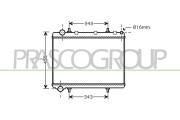 CI424R006 Chladič, chlazení motoru PrascoSelection PRASCO