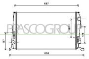 DA820R001 Chladič, chlazení motoru PrascoSelection PRASCO