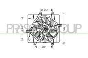 DG410F001 Větrák, chlazení motoru PrascoSelection PRASCO