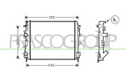 DS917R011 Chladič, chlazení motoru PrascoSelection PRASCO