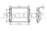 DS917R012 Chladič, chlazení motoru PrascoSelection PRASCO