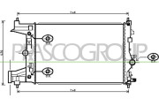 DW040R003 Chladič, chlazení motoru PrascoSelection PRASCO