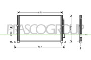 FD107C001 Kondenzátor, klimatizace PrascoSelection PRASCO