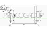 FD804C001 Kondenzátor, klimatizace PrascoSelection PRASCO