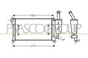 FT122R009 Chladič, chlazení motoru PrascoSelection PRASCO