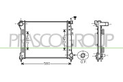 FT124R002 Chladič, chlazení motoru PrascoSelection PRASCO