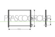 FT340C003 Kondenzátor, klimatizace PrascoSelection PRASCO