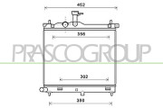 HN002R001 Chladič, chlazení motoru PrascoSelection PRASCO