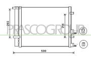 HN200C002 Kondenzátor, klimatizace PrascoSelection PRASCO