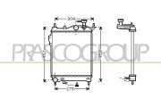 HN330R001 Chladič, chlazení motoru PrascoSelection PRASCO