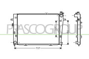 HN802R014 Chladič, chlazení motoru PrascoSelection PRASCO