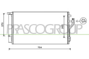 HN804C001 Kondenzátor, klimatizace PrascoSelection PRASCO