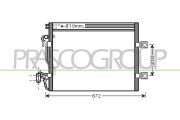 ME522C002 Kondenzátor, klimatizace PrascoSelection PRASCO