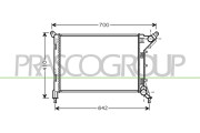 MN304R003 Chladič, chlazení motoru PrascoSelection PRASCO
