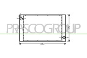 MN308R002 Chladič, chlazení motoru PrascoSelection PRASCO