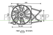 OP017F005 PRASCO ventilátor chladenia motora OP017F005 PRASCO