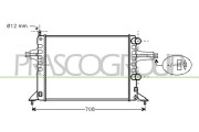 OP017R012 Chladič, chlazení motoru PrascoSelection PRASCO