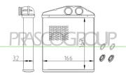 OP030H001 Výměník tepla, vnitřní vytápění PrascoSelection PRASCO