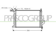 OP052R008 Chladič, chlazení motoru PrascoSelection PRASCO