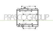 OP305R002 Chladič, chlazení motoru PrascoSelection PRASCO