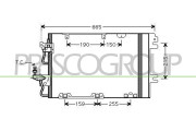 OP410C004 Kondenzátor, klimatizace PrascoSelection PRASCO