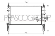 OP700R001 Chladič, chlazení motoru PrascoSelection PRASCO