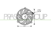 PG009F003 Větrák, chlazení motoru PrascoSelection PRASCO