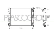 RN025R009 Chladič, chlazení motoru PrascoSelection PRASCO
