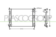 RN025R010 Chladič, chlazení motoru PrascoSelection PRASCO