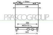 SK201R001 Chladič, chlazení motoru PrascoSelection PRASCO