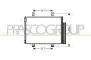 SZ036C001 Kondenzátor, klimatizace PrascoSelection PRASCO