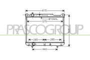 SZ054R009 Chladič, chlazení motoru PrascoSelection PRASCO