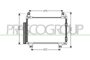 TY325C001 Kondenzátor, klimatizace PrascoSelection PRASCO