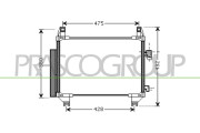 TY325C002 Kondenzátor, klimatizace PrascoSelection PRASCO