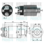 46027 Elektromagnetický spínač, startér HOFFER