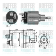 46030 Elektromagnetický spínač, startér HOFFER