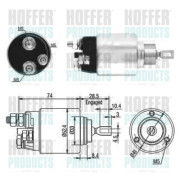 46034 HOFFER elektromagnetický spínač pre żtartér 46034 HOFFER