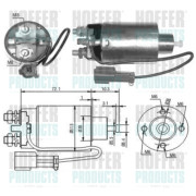 46038 Elektromagnetický spínač, startér HOFFER