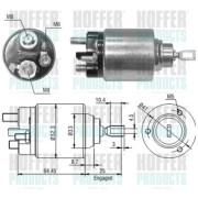 46043 Elektromagnetický spínač, startér HOFFER