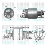 46048 Elektromagnetický spínač, startér HOFFER