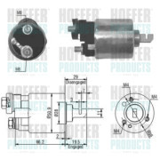 46052 Elektromagnetický spínač, startér HOFFER