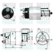 46054 Elektromagnetický spínač, startér HOFFER