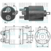 46056 Elektromagnetický spínač, startér HOFFER