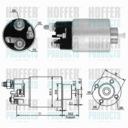 46058 Elektromagnetický spínač, startér HOFFER