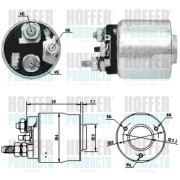 46063 Elektromagnetický spínač, startér HOFFER