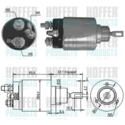 46069 Elektromagnetický spínač, startér HOFFER