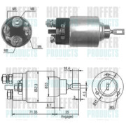 46075 Elektromagnetický spínač, startér HOFFER