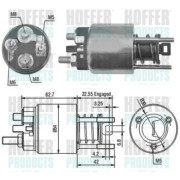 46080 Elektromagnetický spínač, startér HOFFER