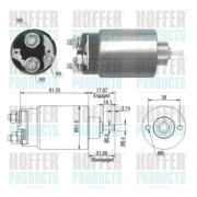 46082 Elektromagnetický spínač, startér HOFFER