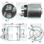 46083 Elektromagnetický spínač, startér HOFFER